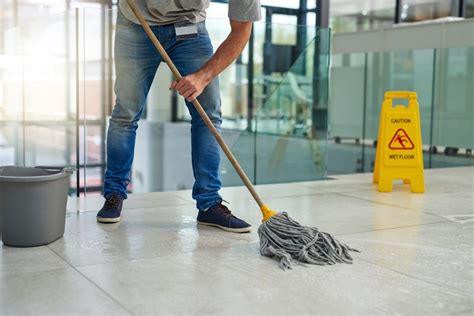 picture of janitor cleaning.